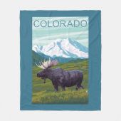 Mans met MountainColorado Fleece Deken (Voorkant)