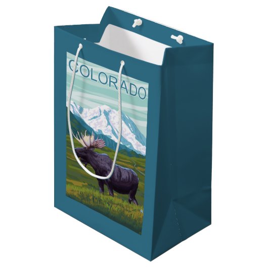 Mans met MountainColorado Medium Cadeauzakje (Voorkant Gekanteld)