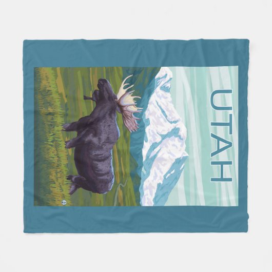 Mans met MountainUtah Fleece Deken (Voorkant (Horizontaal))