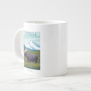 Mans met MountainUtah Grote Koffiekop