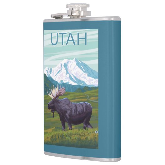 Mans met MountainUtah Heupfles (Links)