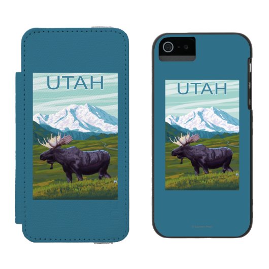 Mans met MountainUtah Incipio iPhone Portemonnee Hoesje (Naast elkaar)