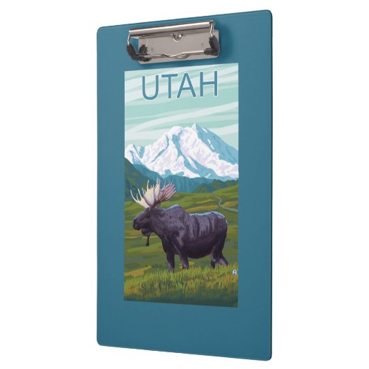 Mans met MountainUtah Klembord (Links)