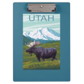 Mans met MountainUtah Klembord (Voorkant)
