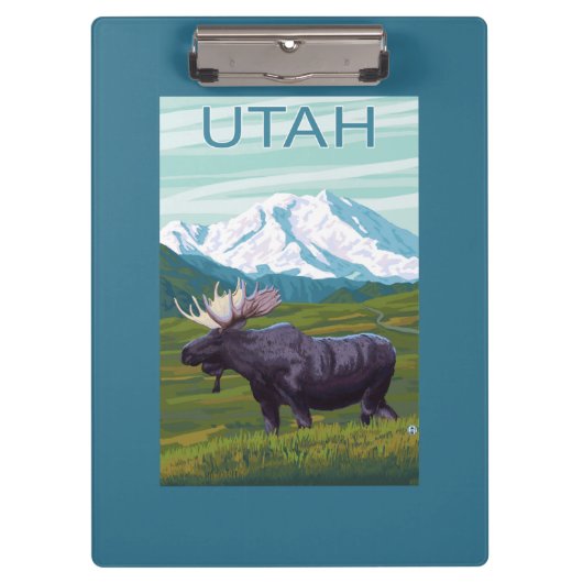 Mans met MountainUtah Klembord (Voorkant)