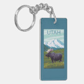 Mans met MountainUtah Sleutelhanger (Voorkant Links)