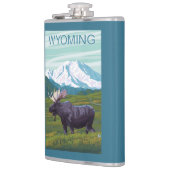 Mans met MountainWyoming Heupfles (Links)