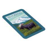 Mans met MountainWyoming Magneet (Rechterzijde)