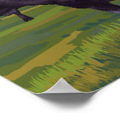 Mans met MountainWyoming Poster (Hoek)