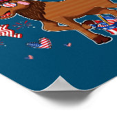 Mans met vuurwerk zonnebril Pet Merica Funny Poster (Hoek)