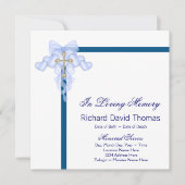 Mans Navy Blue Mourning Kaarten (Voorkant)