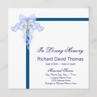 Mans Navy Blue Mourning Kaarten