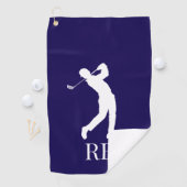 Mans Navy Golfhanddoek (Insitu)