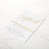 Mans of Mannen 50th Birthday Party Gold Script Folie Uitnodiging (Gedraaid)