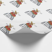 Mans op het Onderzetter Roller | achtergrondkleur  Cadeaupapier (Hoek)