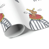 Mans op het Onderzetter Roller | achtergrondkleur  Cadeaupapier (Rol Hoek)