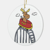 Mans op het Onderzetter Roller | achtergrondkleur  Keramisch Ornament (Links)