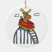 Mans op het Onderzetter Roller | achtergrondkleur  Keramisch Ornament (Achterkant)