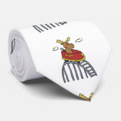 Mans op het Onderzetter Roller | achtergrondkleur  Stropdas (Opgerold)