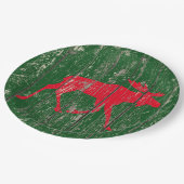 Mans op uw kleurloos hout papieren bordje (Gekanteld)