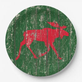 Mans op uw kleurloos hout papieren bordje