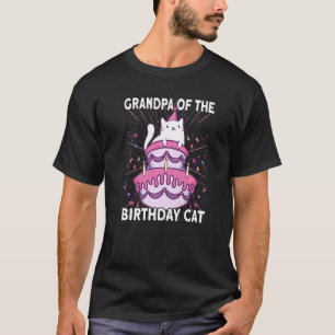 Mans Opa Van De Verjaardag Kat Verjaardag Kat T-shirt
