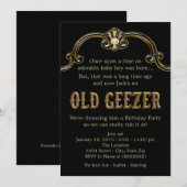 Mans oud geezer verjaardagsfeestje kaart (Voorkant / Achterkant)