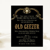 Mans oud geezer verjaardagsfeestje kaart