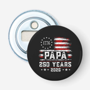 Mans Papa Amerikaanse Vlag 250 Jaar 4 juli Gran Button Flesopener