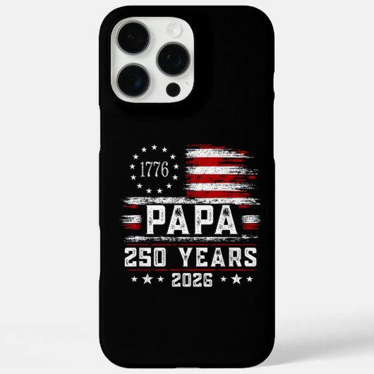 Mans Papa Amerikaanse Vlag 250 Jaar 4 juli Gran Case-Mate iPhone Case (Achterkant)