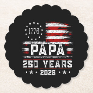 Mans Papa Amerikaanse Vlag 250 Jaar 4 juli Gran Kartonnen Onderzetters