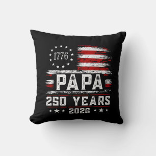 Mans Papa Amerikaanse Vlag 250 Jaar 4 juli Gran Kussen
