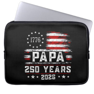 Mans Papa Amerikaanse Vlag 250 Jaar 4 juli Gran Laptop Sleeve