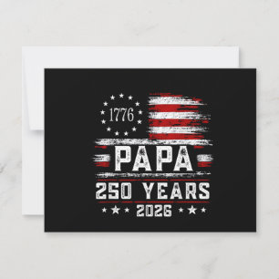 Mans Papa Amerikaanse Vlag 250 Jaar 4 juli Gran Save The Date
