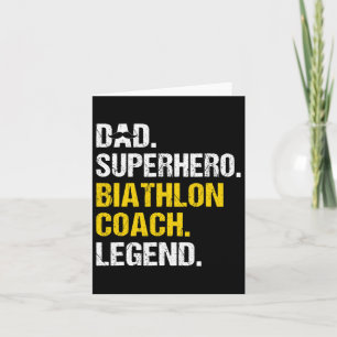 Mans Papa Superheld Biathlon Coach Grappige Biathl Kaart