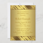 Mans Pure Gold 50e verjaardagsfeestje Kaart (Achterkant)