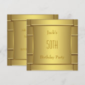 Mans Pure Gold betekent 50ste verjaardagsfeest Kaart (Voorkant / Achterkant)
