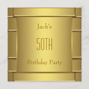 Mans Pure Gold betekent 50ste verjaardagsfeest Kaart