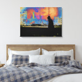 Mans Resilience Disaster Survival foto Canvas Afdruk (Insitu (Slaapkamer))