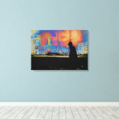 Mans Resilience Disaster Survival foto Canvas Afdruk (Insitu (Houten vloer))