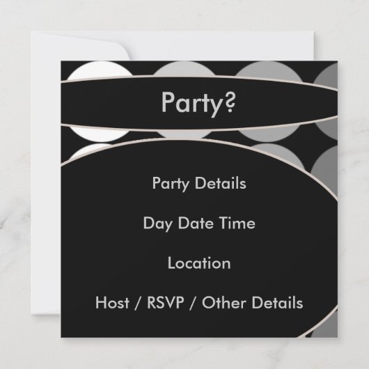 Mans Retro 50e verjaardag Uitnodiging (Achterkant)