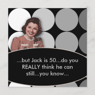 Mans Retro 50e verjaardag Uitnodiging