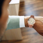 Man's Roos Gold Mekka Kaart Horloge - Arabische ci