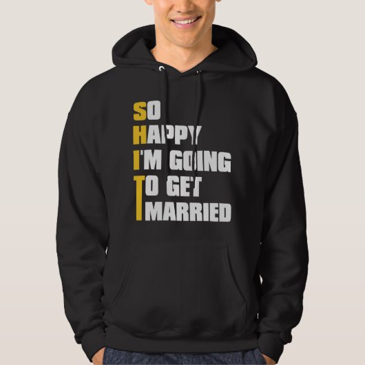 Mans Sarcasme Bruiloftspartij Bruidegom Bruidsjonk Hoodie (Voorkant)