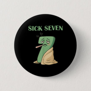Mans Sick Seven Halloween Kostuumontwerp Voor Hall Ronde Button 5,7 Cm