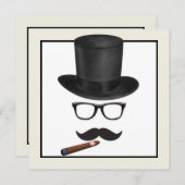 Mans Snor Verjaardagsfeestje Kaart (Voorkant / Achterkant)