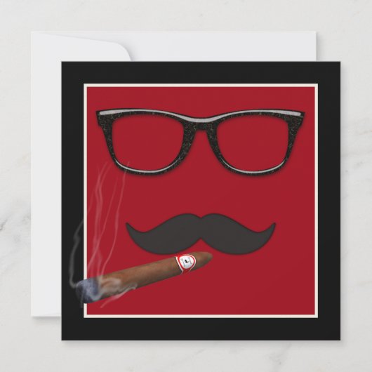 Mans Snorhaar Verjaardagsfeestje Kaart (Voorkant)