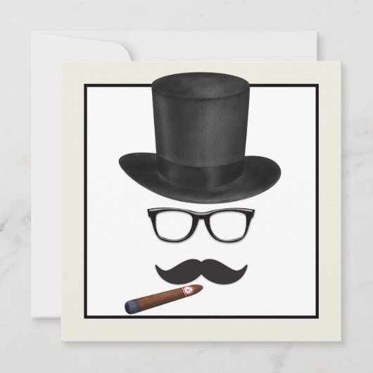 Mans Snorhaar Verjaardagsfeestje Kaart (Voorkant)
