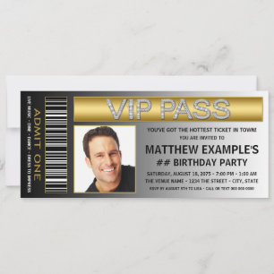 Mans Ticket Verjaardagsfeestje Kaart