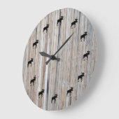 Mans time Barn Wood Clock Design Grote Klok (Hoek)
